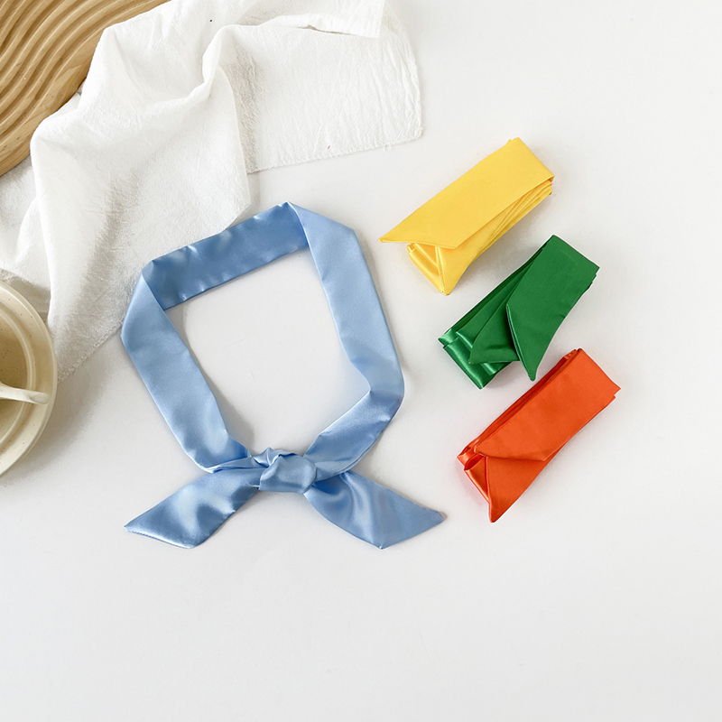 4 × 100 センチメートルサテンシルク狭いスカーフネッカ - Scarf Silk Neck のレビューと価格